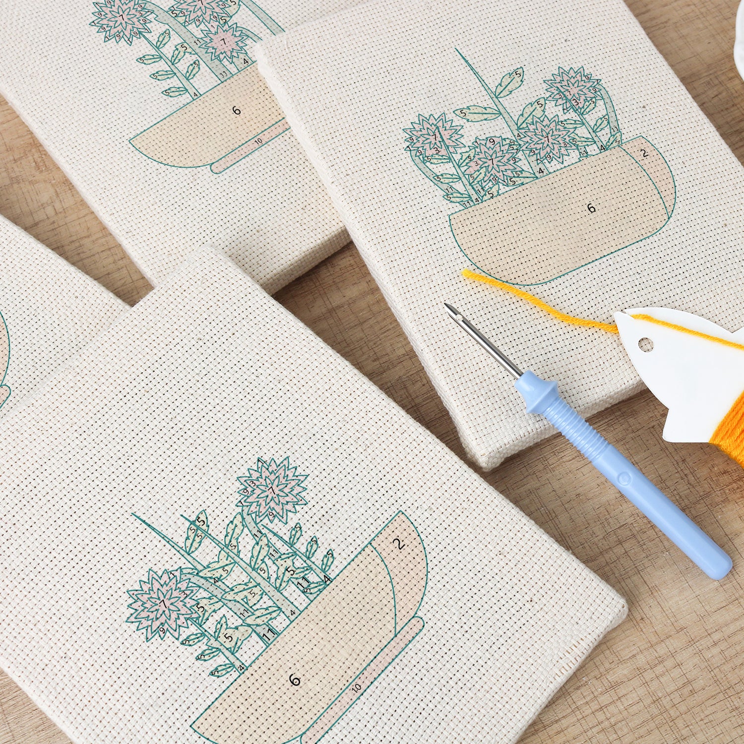 Floral Plants 1 | Mini Punch Needle Kit