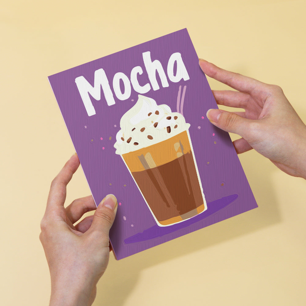 6 Mini Paintings - Colorful coffee set