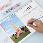 Paint by Numbers Calendar 2026 | Famous Landmarks Edition