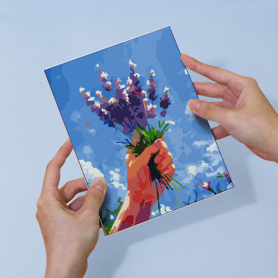 6 Mini Paintings - Bouquets in the Sky Set