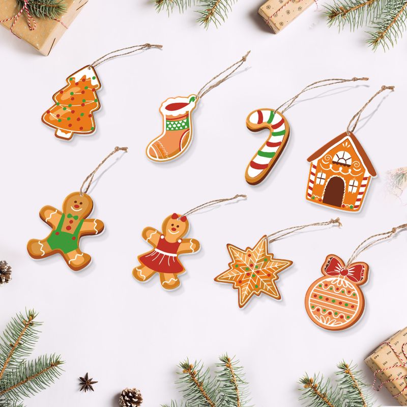 8 Christmas hangers - Gingerbread set