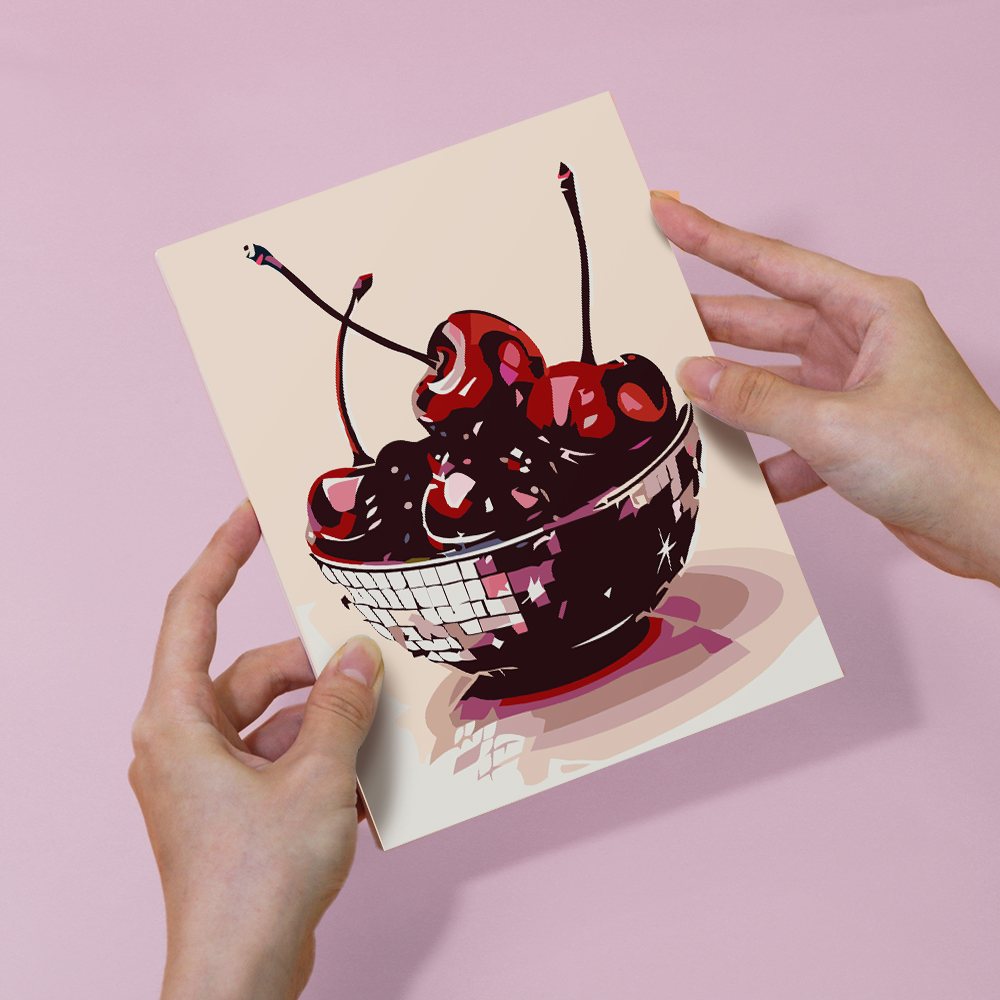 6 Mini Paintings - Disco Fruit Set