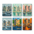 6 Mini Paintings - 4 Seasons Amsterdam Set