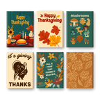 6 Mini Paintings -  Autumn & Thanksgiving Set