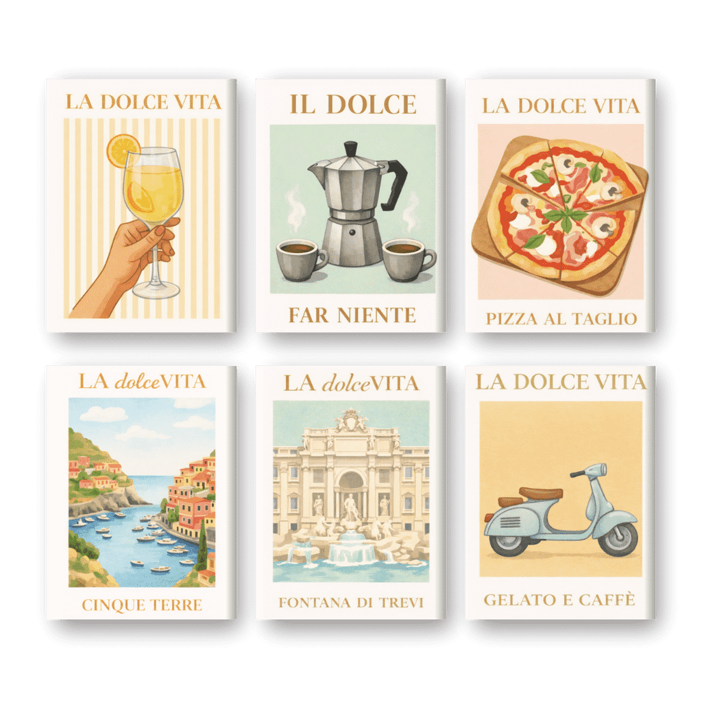 6 Mini Paintings - Bella Italia Set