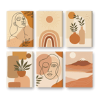6 Mini Paintings - Boho Set