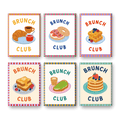 6 Mini Paintings - Brunch Club Set