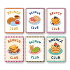 6 Mini Paintings - Brunch Club Set