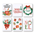 6 Mini Paintings - Christmas Holiday Set