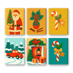 6 Mini Paintings | Christmas Joy Set