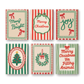 6 Mini Paintings - Christmas Stripes Set