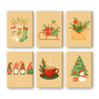 6 Mini Paintings | Christmas Warmth Set