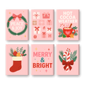 6 Mini Paintings -  Christmas Season Set