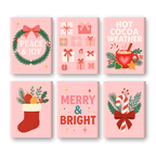 6 Mini Paintings -  Christmas Season Set