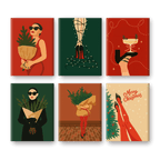 6 Mini Paintings | Classy Christmas Set