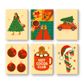 6 Mini Paintings | Cocoa & Christmas Set