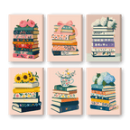 6 Mini Paintings - Colorful Books Set