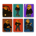 6 Mini Paintings - Cool Lion Set