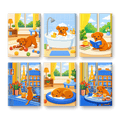 6 Mini Paintings - Cozy Pup Life Set