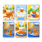 6 Mini Paintings - Cozy Pup Life Set