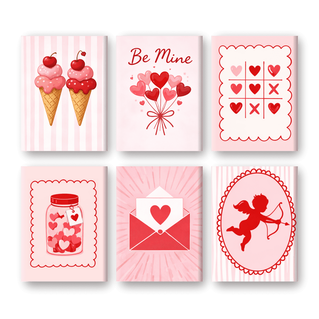 6 Mini Paintings - Cupid Set