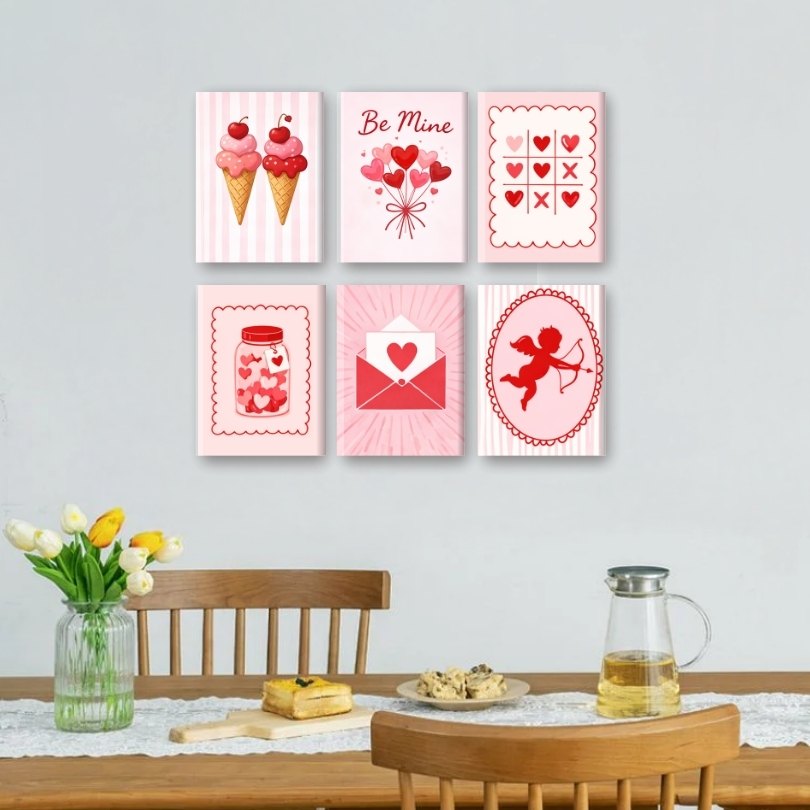 6 Mini Paintings - Cupid Set