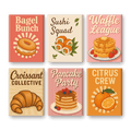 6 Mini Paintings - Delicious Food Set