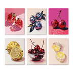 6 Mini Paintings - Disco Fruit Set