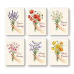 6 Mini Paintings - Flowers & Quotes Set