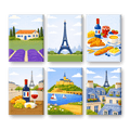 6 Mini Paintings - France Set
