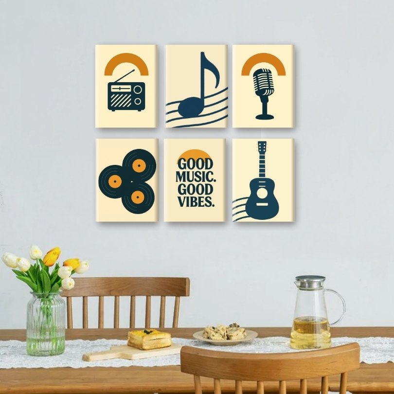 6 Mini Paintings - Good Music Set