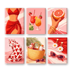 6 Mini Paintings - Hot Girl Summer Set