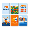 6 Mini Paintings - I Love Holland Set