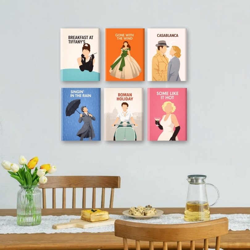 6 Mini Paintings - Iconic Movies Set