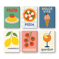 6 Mini Paintings - Italian Aperitivo Set