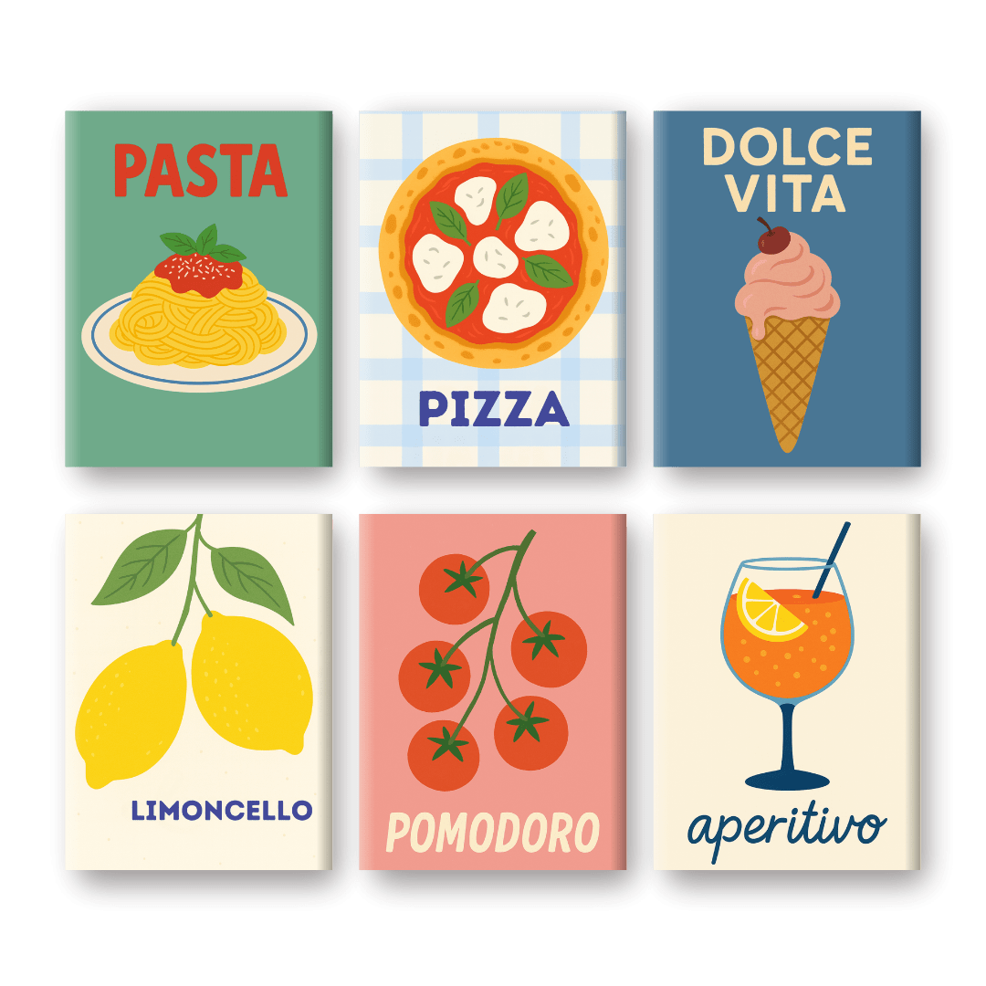 6 Mini Paintings - Italian Aperitivo Set