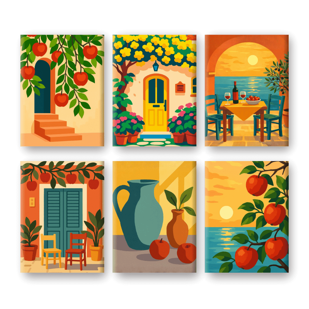 6 Mini Paintings - Italian Moments Set
