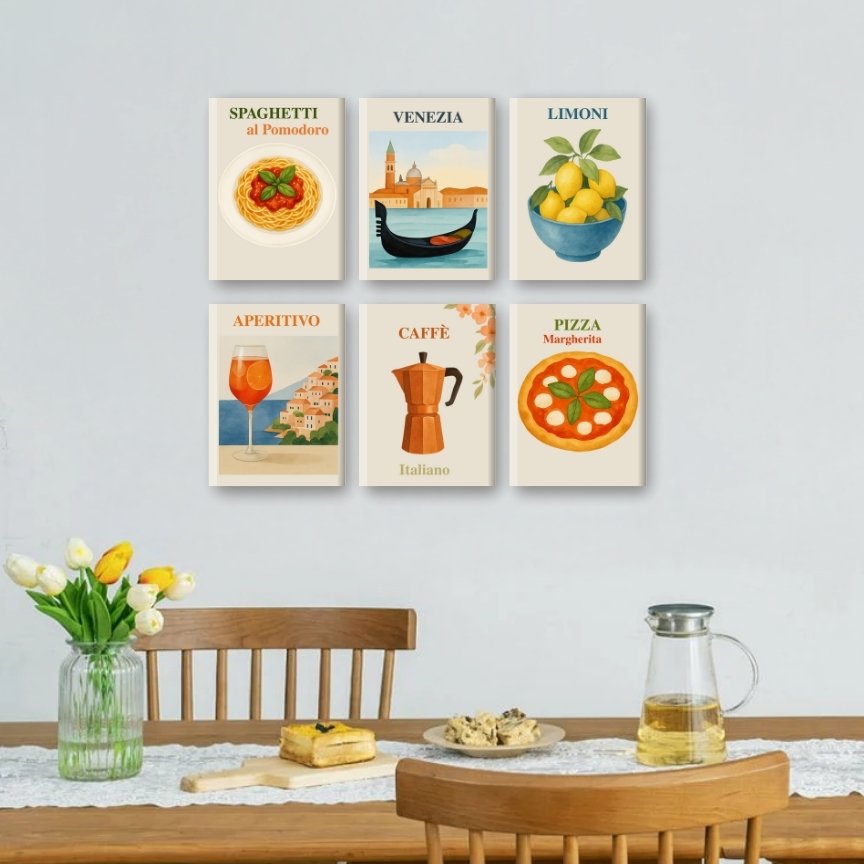 6 Mini Paintings - Italian Summer Set