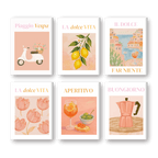 6 Mini Paintings - Italian Vibes Set