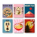 6 Mini Paintings - Japan Set