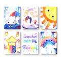 6 Mini Paintings | Kawaii Rainbow Set - By Tiny Tami