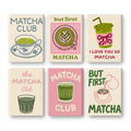 6 Mini Paintings - Matcha Set
