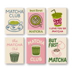6 Mini Paintings - Matcha Set