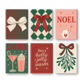 6 Mini Paintings - Merry Christmas Set