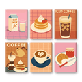 6 Mini Paintings - Morning Breakfast Set