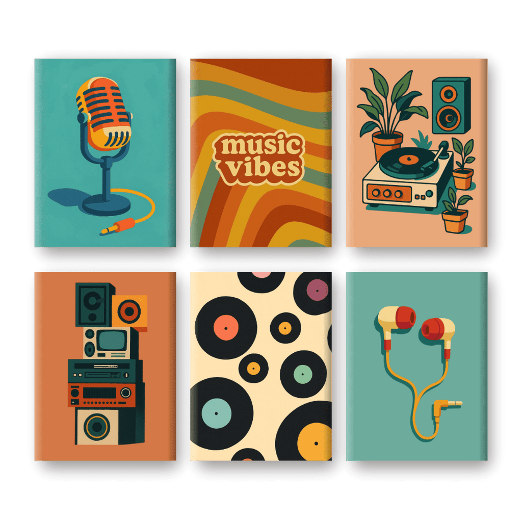 6 Mini Paintings - Music Set