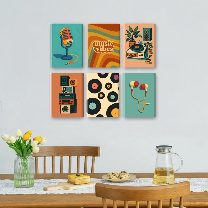 6 Mini Paintings - Music Set