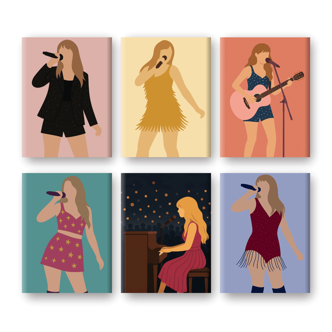 6 Mini Paintings - Pop Icon Set
