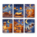 6 Mini Paintings - Ramadan Evenings Set