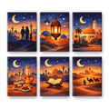 6 Mini Paintings - Ramadan Night Set